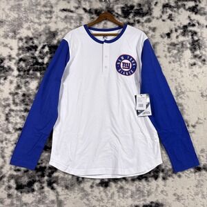 Hands High Womens‎ New York Giants NFL Long Sleeve Henley Shirt Size M